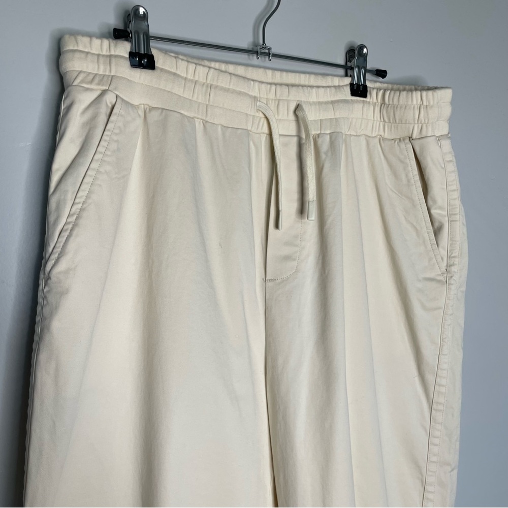 Varley Celita 27.5” Jogger Pants XL Soft Cotton Twill Ivory White Relaxed Fit - Picture 5 of 12